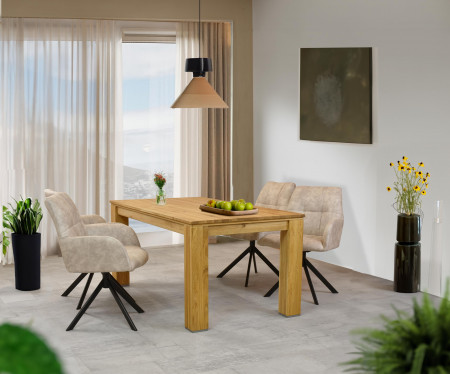 Křeslo s kovovýma nohama a otočným sedákem , Jídelní židle- 10