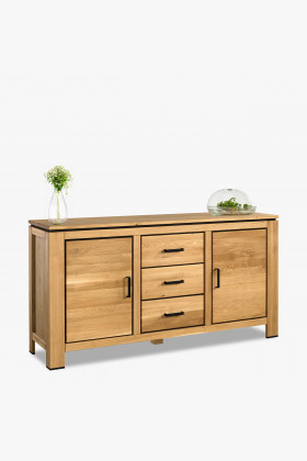 Dubová komoda s černými úchytkami , Komody- 1