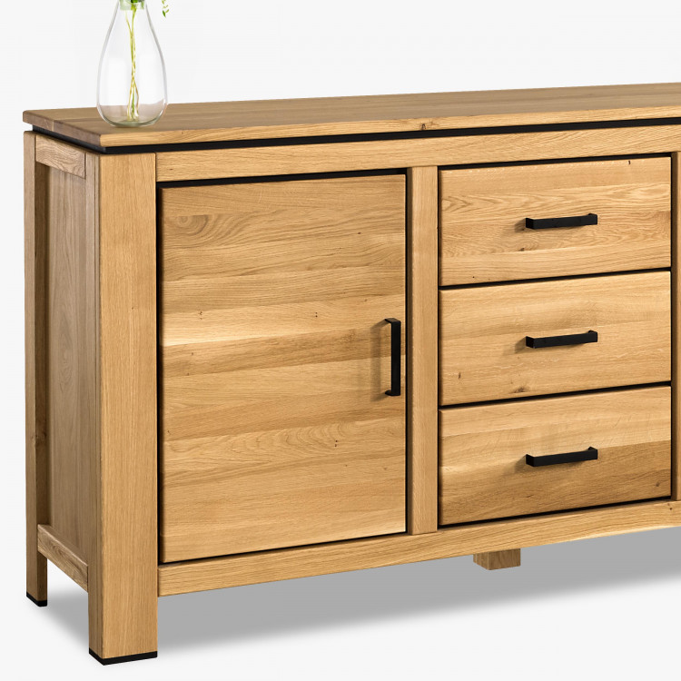 Dubová komoda s černými úchytkami , Komody- 4