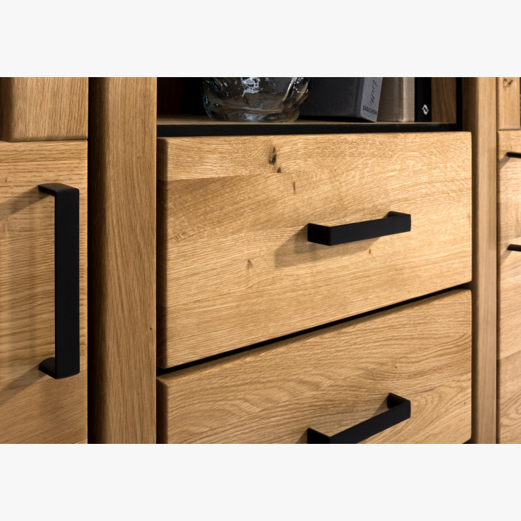 Dubová komoda s černými úchytkami , Komody- 8
