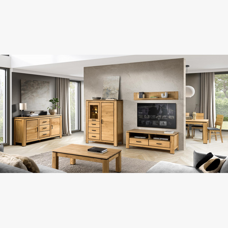 Dubová komoda s černými úchytkami , Komody- 11