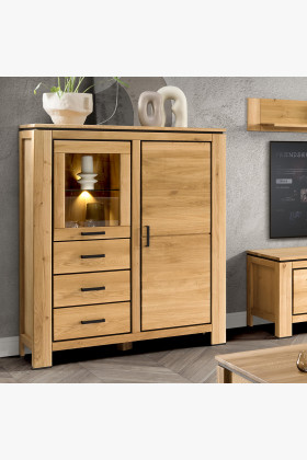 Dřevěný příborník ze dřeva dub , Kredence a príborníky- 1 2