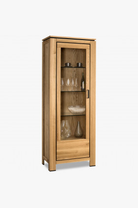 Dubová vitrína jednodverová - ľavá