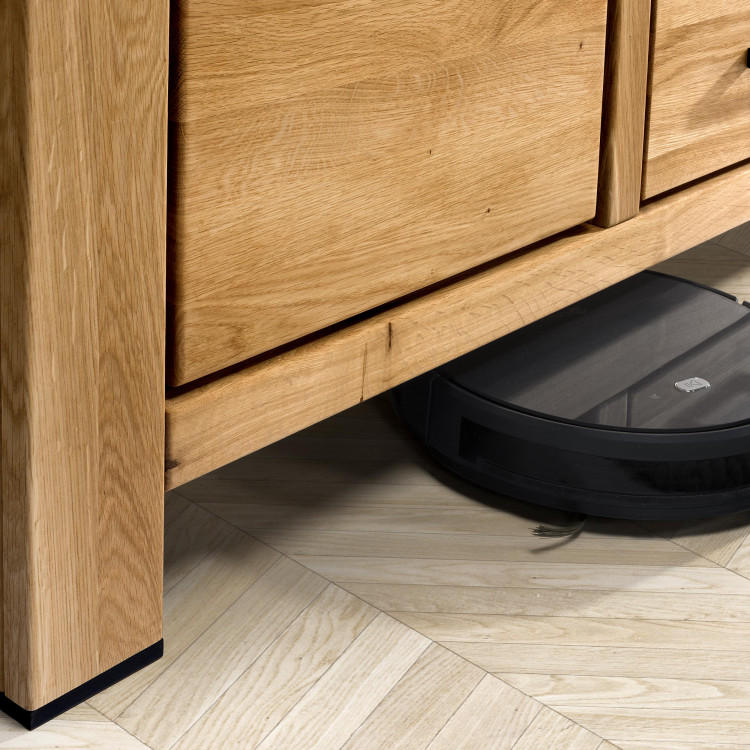 Dubová dlhá televizní komoda s černými úchyty , TV stolky, Tv Komody- 5