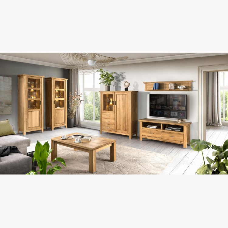 Dubová komoda so sklom, Alexandra 45 , komody - 13