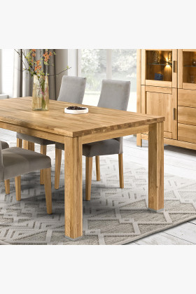 Masívny jedálenský stôl dubový, Alexandra 160 x 90