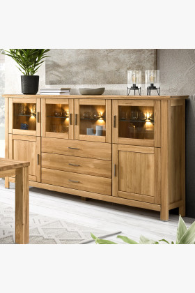 Veľká dubová komoda do obývačky, Alexandra 48