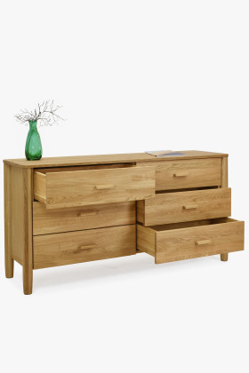 Dubová komoda z masívu zásuvková