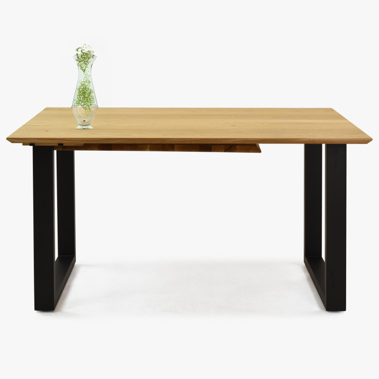 Stůl z masivu dub a rozkladem 140 (+50 cm) x 90 cm , Jídelní stoly- 15