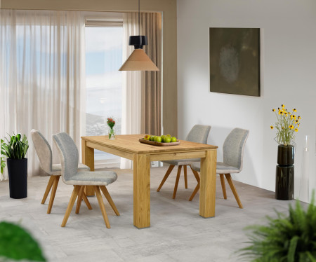 Zelená látková židle s dřevěnýma nohama , Jídelní židle- 9