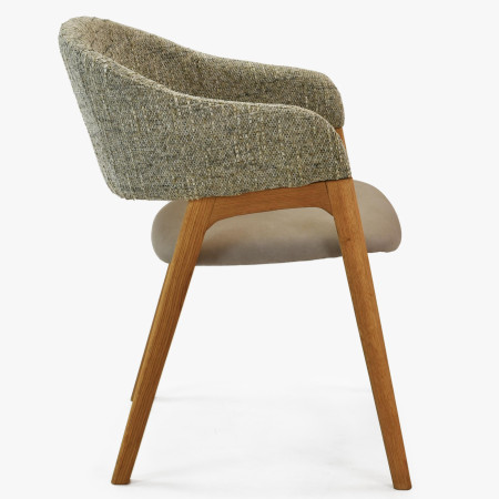 Křeslo s područkami šedé dub , Jídelní židle- 4