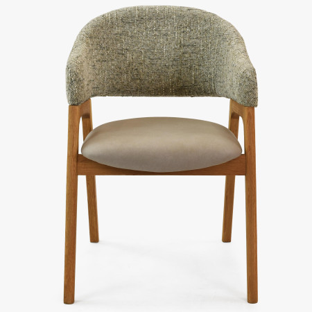 Křeslo s područkami šedé dub , Jídelní židle- 5