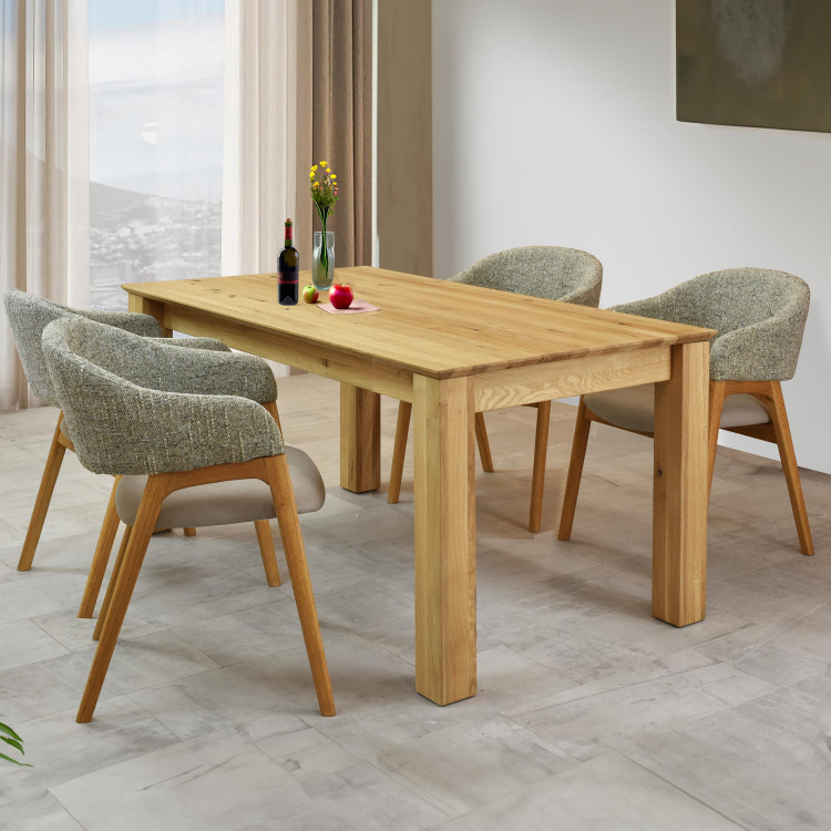 Křeslo s područkami šedé dub , Jídelní židle- 10