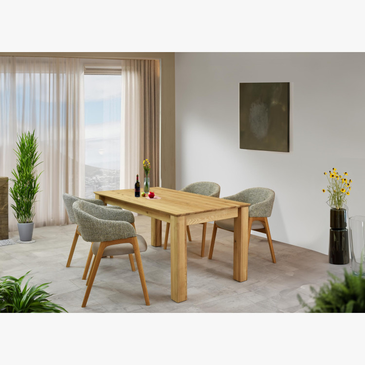 Křeslo s područkami šedé dub , Jídelní židle- 11