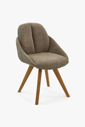 Dubové křeslo hnědé , Jídelní židle- 1