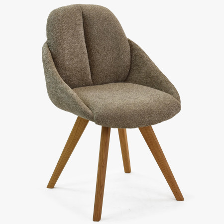 Dubové křeslo hnědé , Jídelní židle- 1