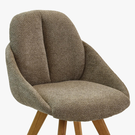 Dubové křeslo hnědé , Jídelní židle- 3