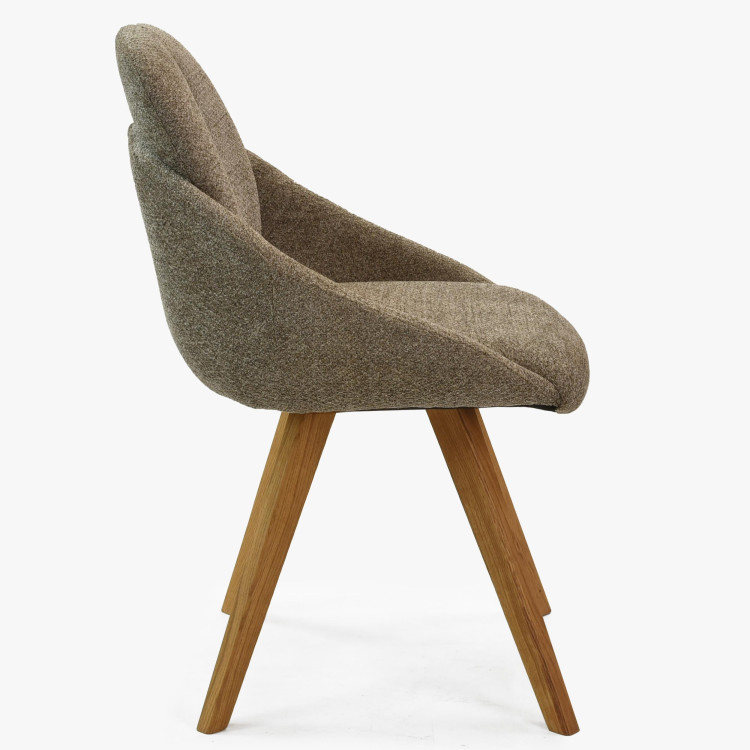 Dubové křeslo hnědé , Jídelní židle- 4