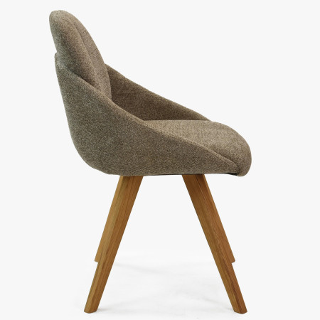 Dubové křeslo hnědé , Jídelní židle- 4