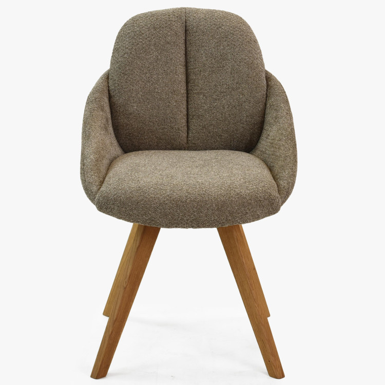 Dubové křeslo hnědé , Jídelní židle- 5