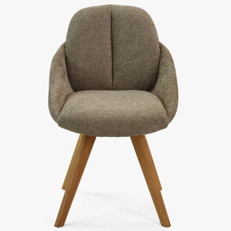 Dubové křeslo hnědé , Jídelní židle- 5