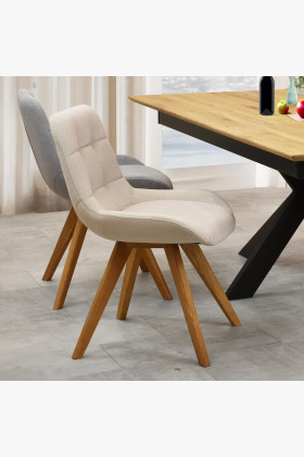 Pohodlná jedálenská stolička, svetlé čalúnenie 2