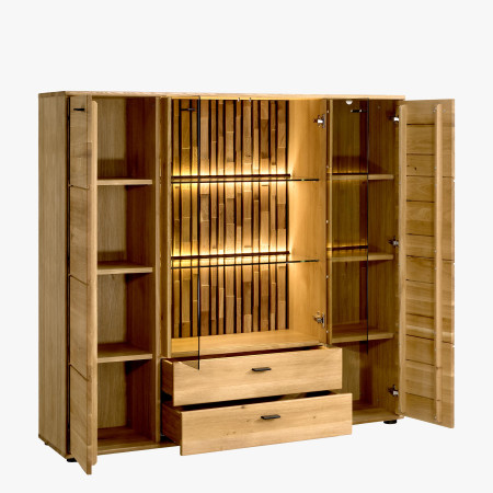 Dubový příborník s dvířky a šuplíky