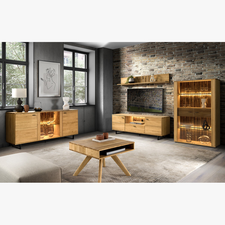 Dubový příborník na kovových nohách