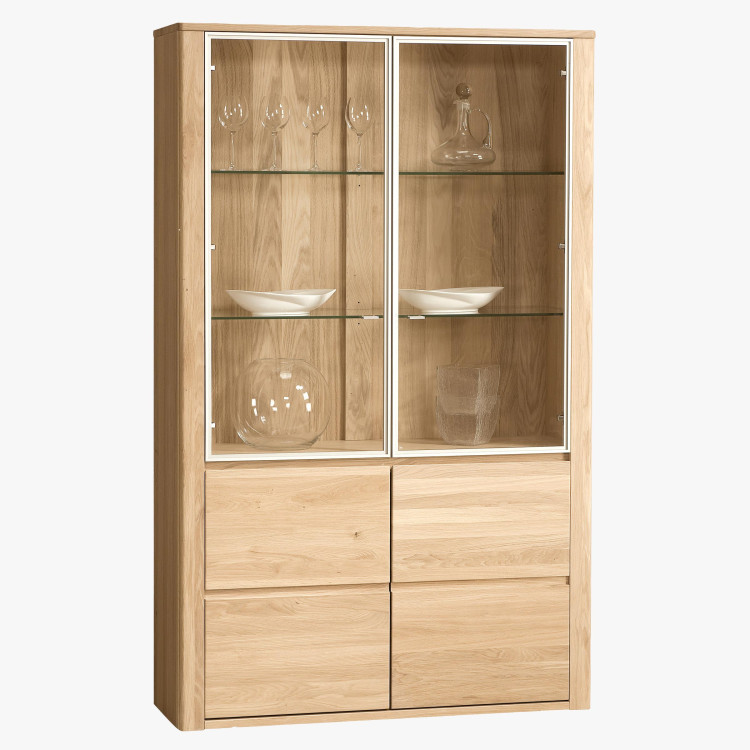 Dvou-dveřová vitrina z dubu, Nice 12 dub bianco