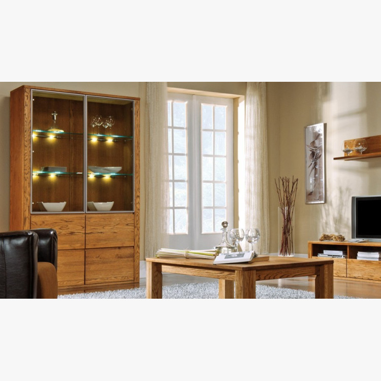 Dvou-dveřová vitrina z dubu, Nice 12 dub bianco