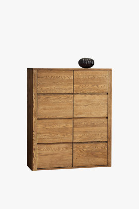 Moderná dubová vitrína, Nice 04 dub gaštan