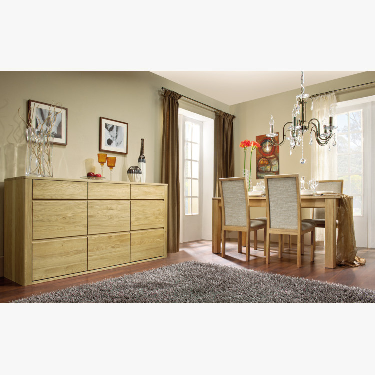 Moderní dubová vitrina, Nice 04 dub ořech