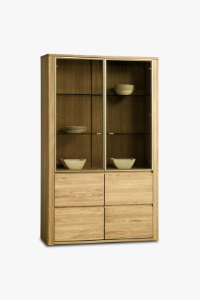 Dvoj-dverová vitrína z dubu, Nice 12 dub natural