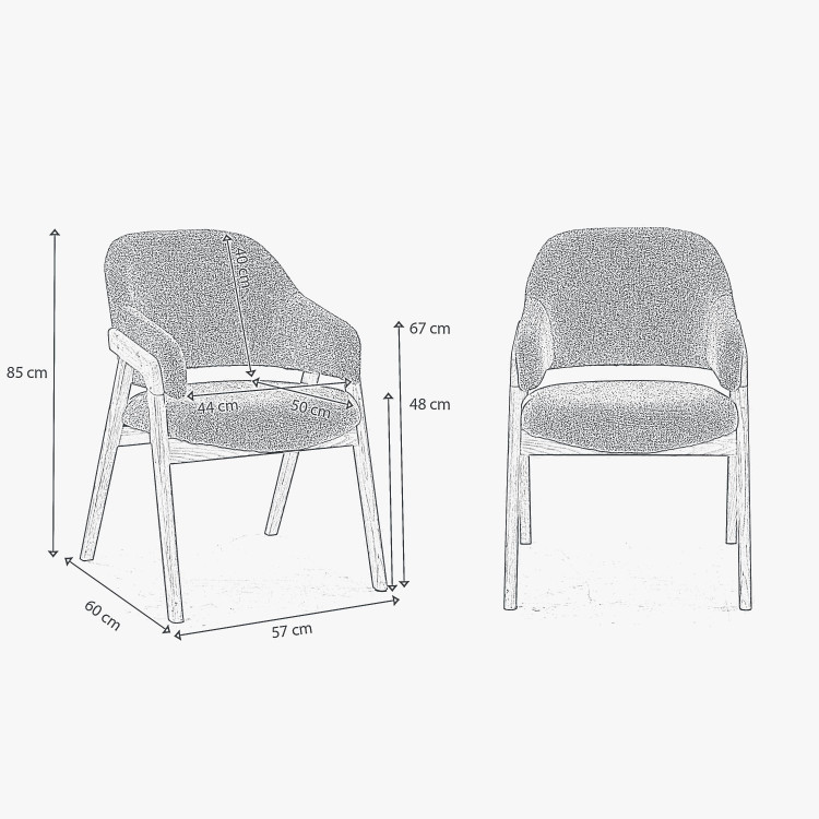 Dubova židle v tmavé barvě
