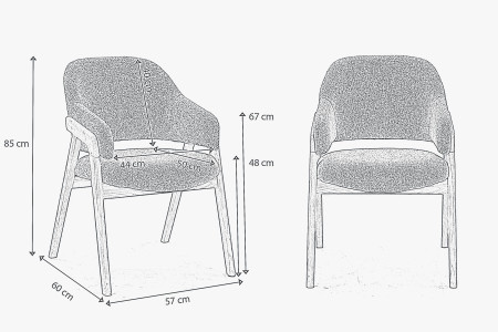 Dubova židle v tmavé barvě