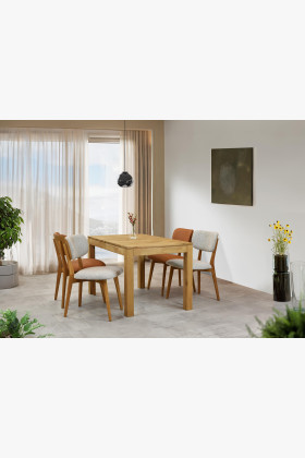 Dubová kožená židle - černá 2