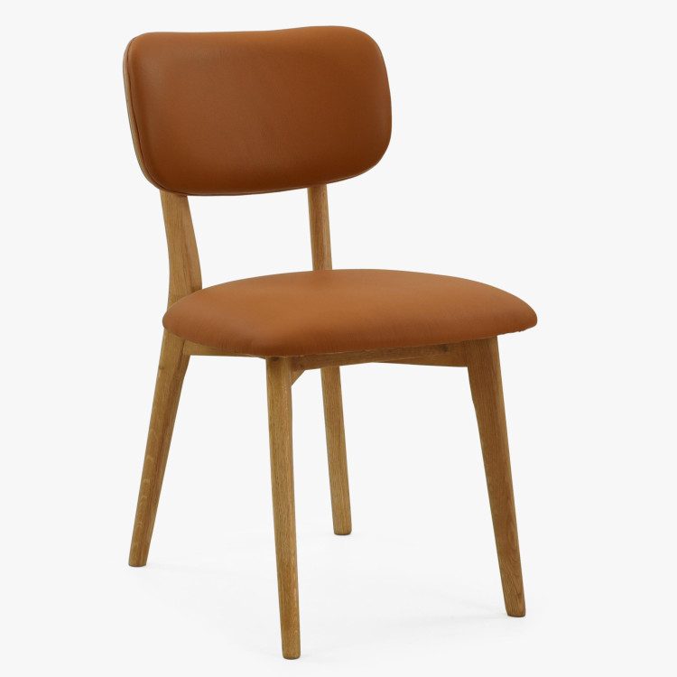 Dubová kožená židle - barva Sabia