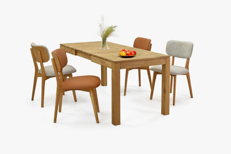 Dubová kožená židle - barva Sabia