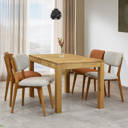 Dubová kožená židle - barva Sabia