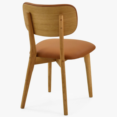 Dubová kožená židle - barva Sabia