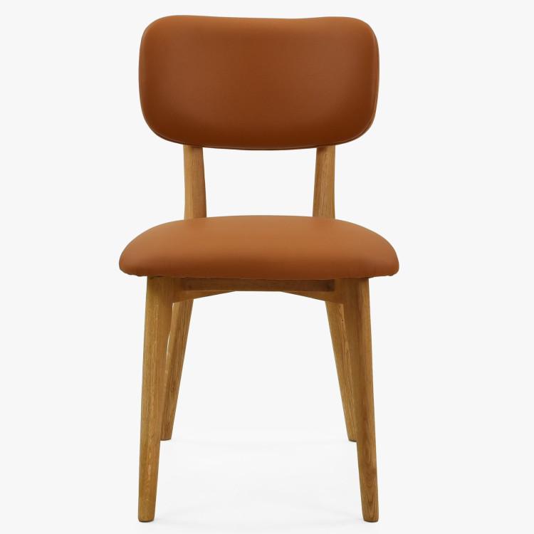 Dubová kožená židle - barva Sabia