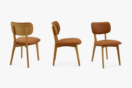 Dubová kožená židle - barva Sabia