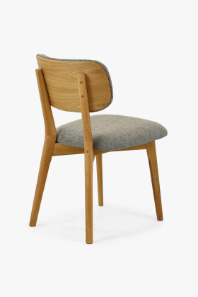 Dubová čaluněná židle - barva šedá 2