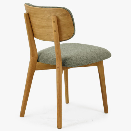 Dubová čaluněná židle - barva zelená