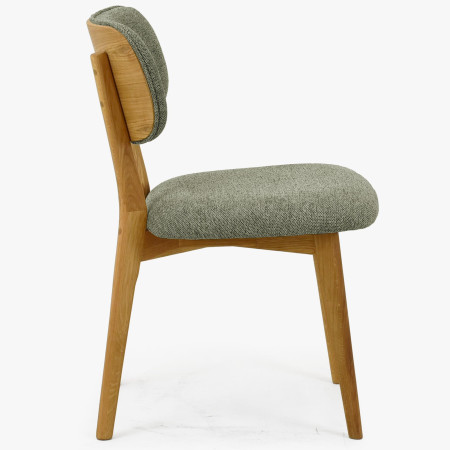 Dubová čaluněná židle - barva zelená