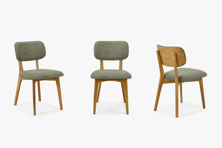 Dubová čaluněná židle - barva zelená