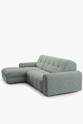 Rohová sedačka s úložným prostorem a funkcí spaní, levá