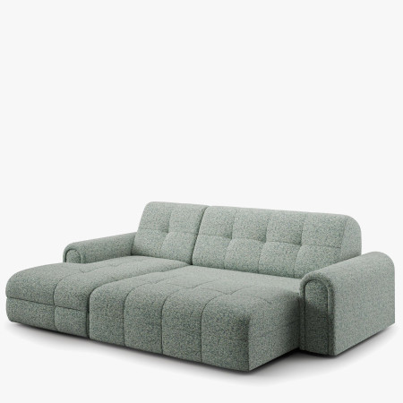 Rohová sedačka s úložným prostorem a funkcí spaní, levá