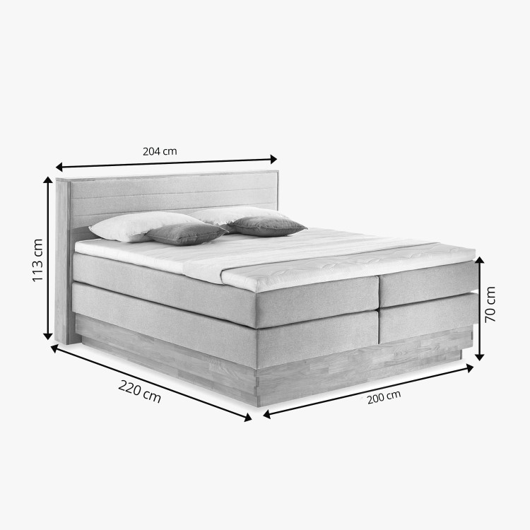 Postel boxspring s úložným prostorem, Moneta 200 tmavá