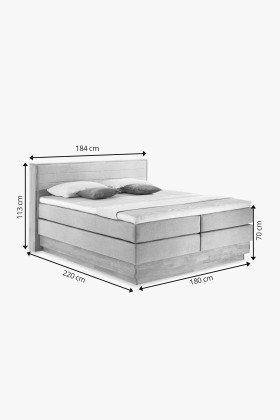 Postel boxspring s úložným prostorem, Moneta 180 hnedá 2